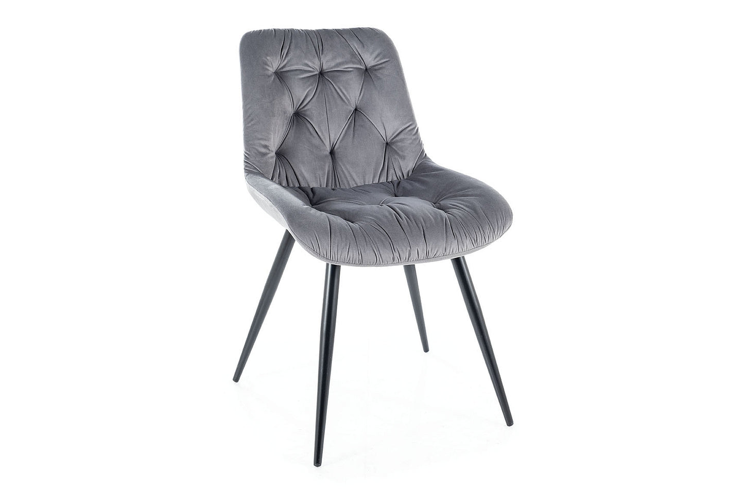 Chair PRAGUE VELVET BLACK FRAME/GRAY BLUVEL 14