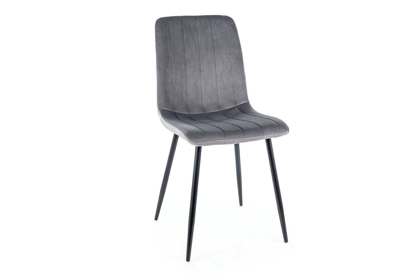 Chair ALAN VELVET BLACK FRAME/GRAY BLUVEL 14 