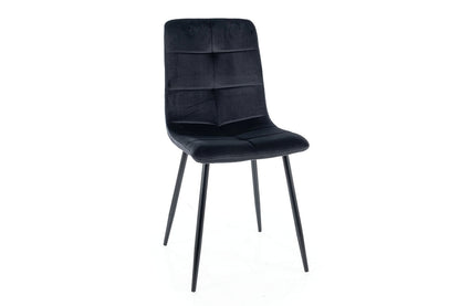 Chair IVO VELVET BLACK FRAME/BLACK BLUEVEL 19 