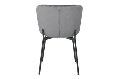 Chair COLBY VELVET BLACK FRAME / GRAY BLUVEL 14