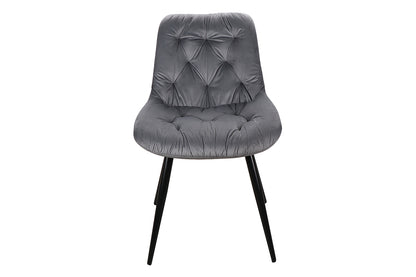 Chair PRAGUE VELVET BLACK FRAME/GRAY BLUVEL 14