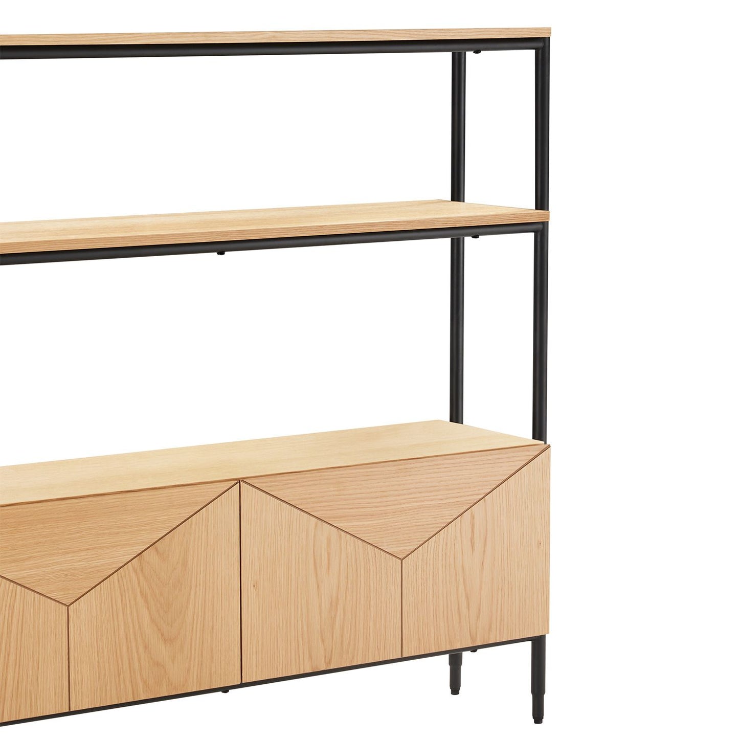 Shelf NATE 125.5x32xH117cm, oak