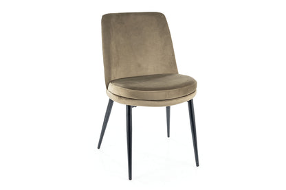 Chair KAYLA VELVET BLACK FRAME / OLIVE BLUVEL 77 