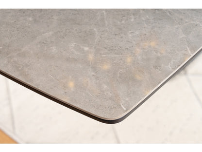 Table CORTEZ CERAMIC GRAY MARBLE EFFECT/ANTHRACITE MATT 160(210)X90