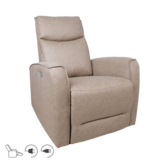 Lounge chair BUSTER with electric mechanism, beige 