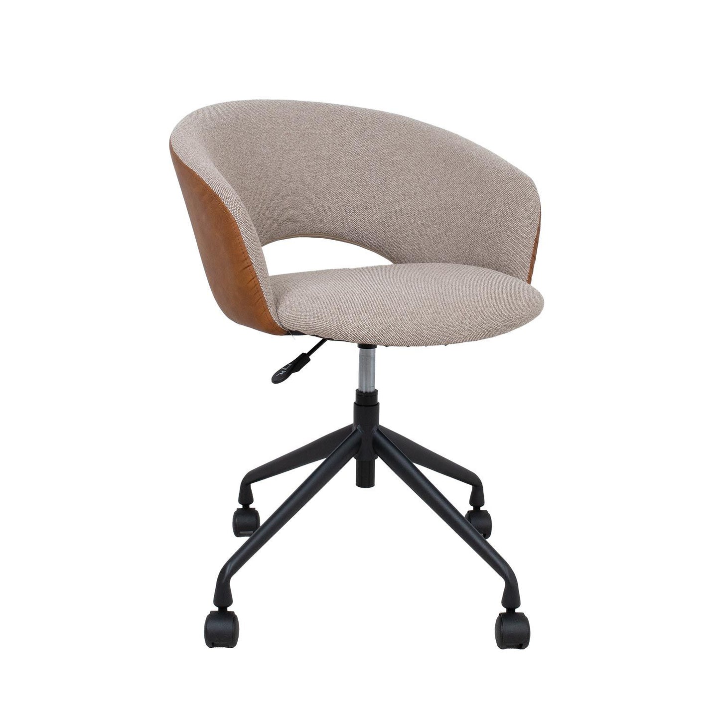 Work chair KARINA with castors, beige/light brown 