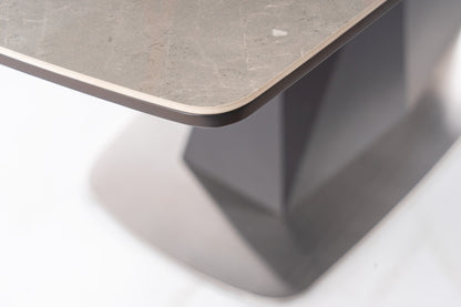 Table CORTEZ CERAMIC GRAY MARBLE EFFECT/ANTHRACITE MATT 160(210)X90