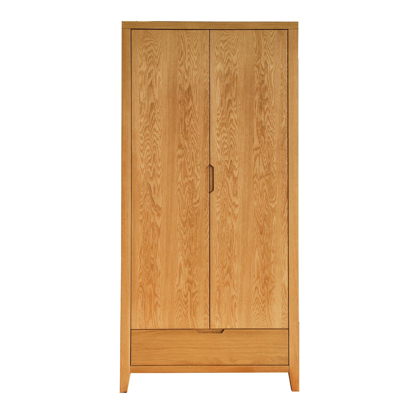 CHAMBA wardrobe with 2 doors and 1 drawer, 90x58xH198cm, wood: oak veneer 