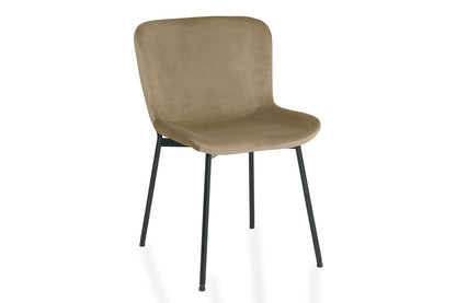 Chair COLBY VELVET BLACK FRAME / BEIGE BLUVEL 28