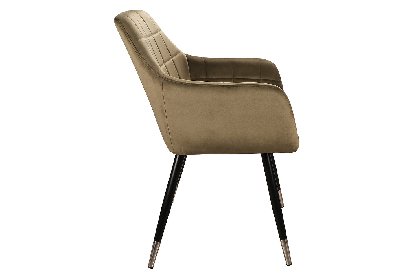 Chair NUXE VELVET BLACK/CHROME FRAME/OLIVE BLUVEL 77