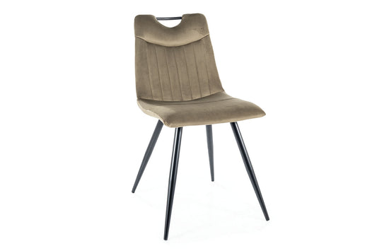 Chair ORFE VELVET BLACK FRAME / OLIVE BLUVEL 77