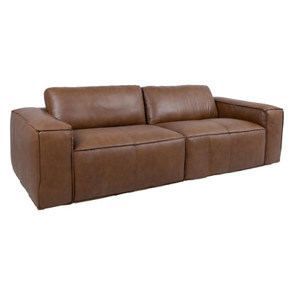 Sofa BURTON 3-seater, brown stitch