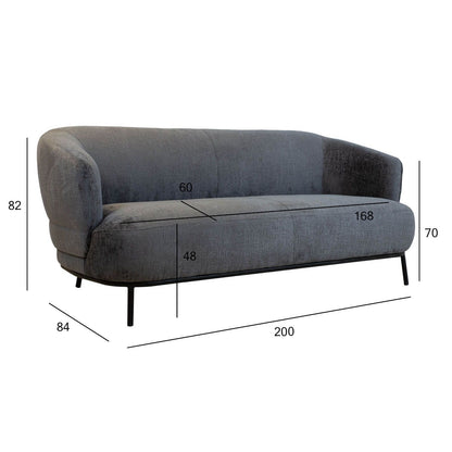 Sofa GEMALA 2.5 roomy, dark gray