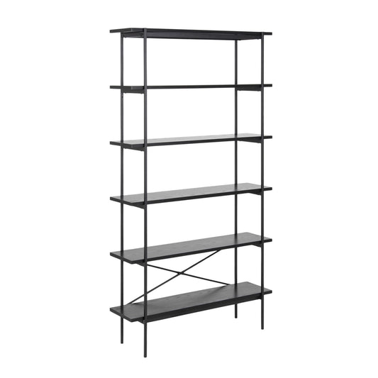 Wall shelf ANGUS 94x27xH172cm, black