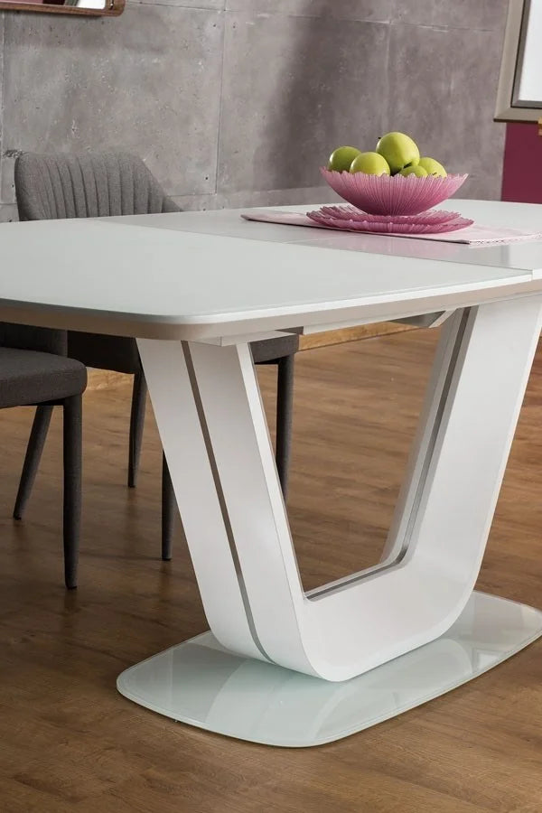 Table ARMANI WHITE MATTE 160(220)X90