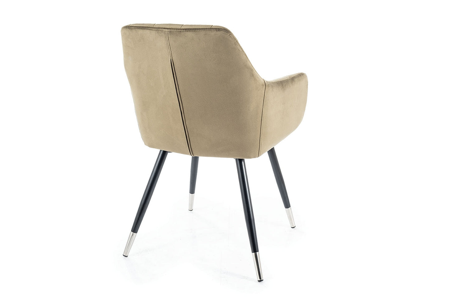 Chair NUXE VELVET BLACK/CHROME FRAME/OLIVE BLUVEL 77