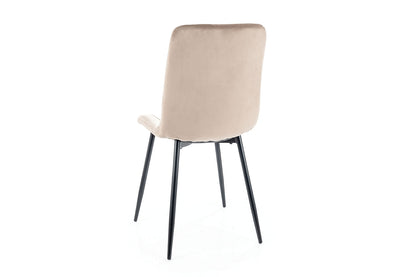 Chair ALAN VELVET BLACK FRAME/C. BEIGE BLUEVEL 40 