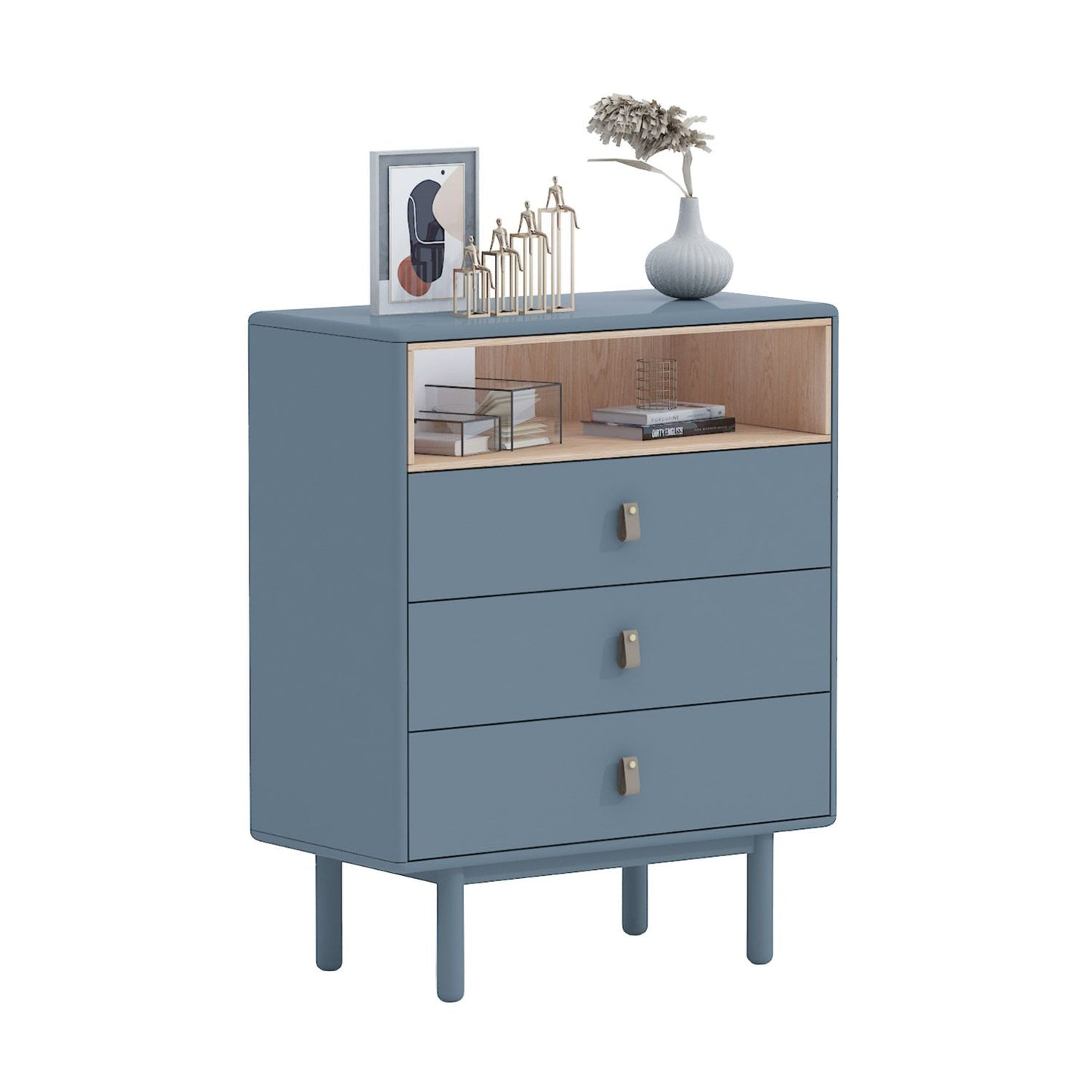 Chest of drawers IRIS 80x40xH100cm, gray 