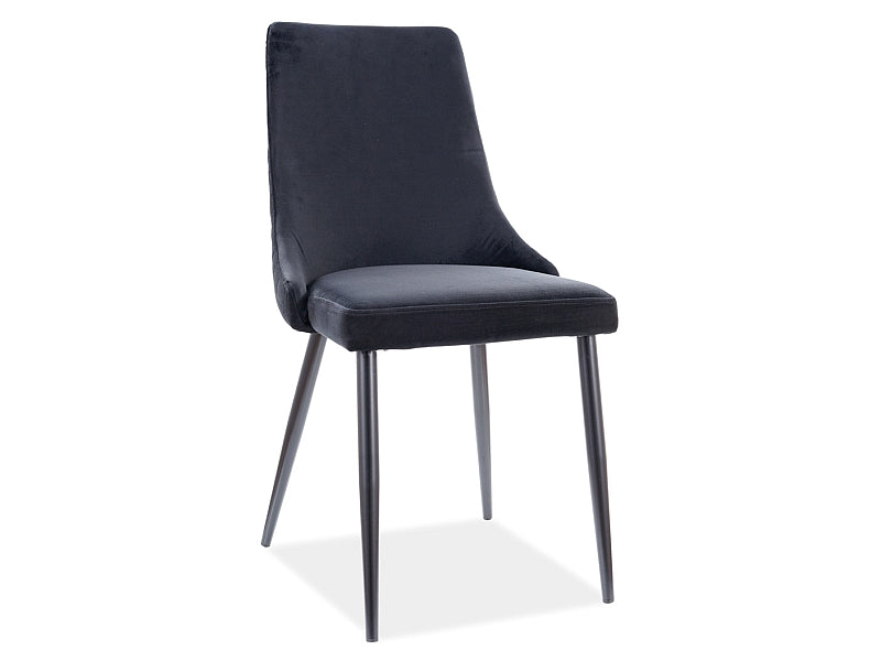 Chair PIANO B VELVET BLACK FRAME/BLACK BLUEVEL 19