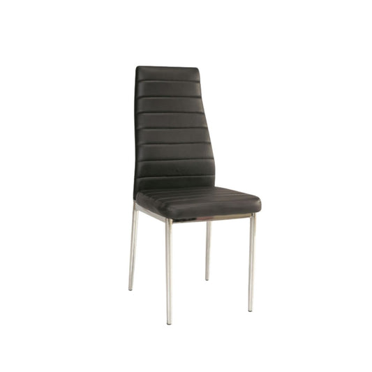 Chair H261 CHROME/BLACK ECO-LEATHER