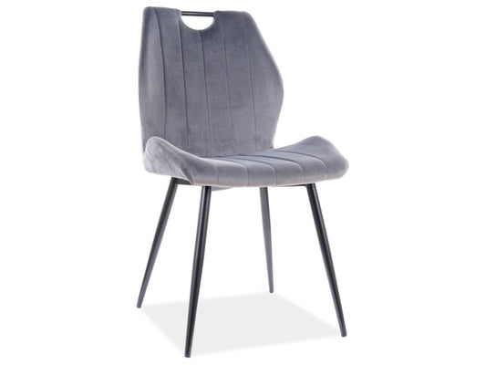 Armchair ARCO VELVET BLACK FRAME/GRAY BLUVEL 14 