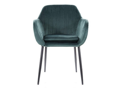 Chair VENUS VELVET BLACK FRAME / GREEN BLUVEL 78