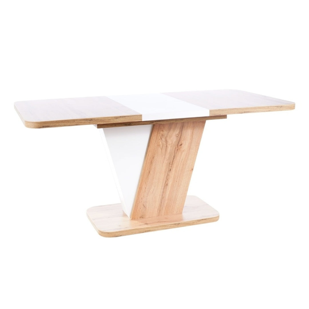 Table CROCUS OAK COLOR WOTAN / WHITE MATTE 120(160)X80 IN