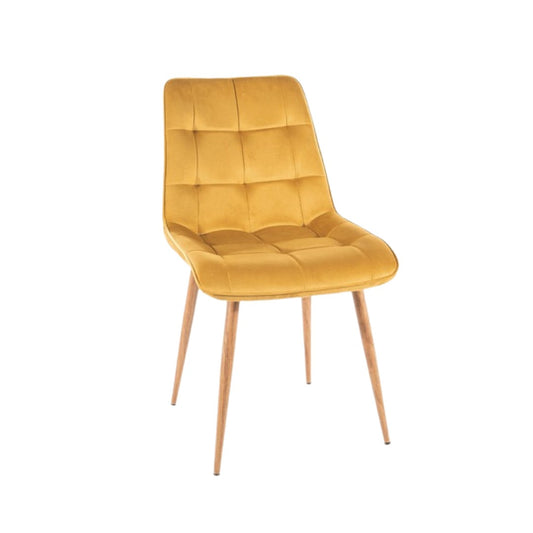 CHAIR D VELVET OAKWOOD FRAME / CURRY BLUEWELL 68