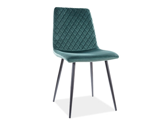 Chair IRIS VELVET BLACK FRAME/GREEN BLUVEL 78