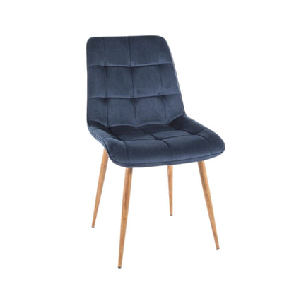 Armchair CHIC D VELVET OAK FRAME / NAVY BLUE BLUVEL 86