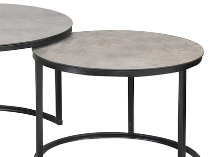 Coffee table ATLANTA A II GRAY MATTE MARBLE EFFECT / BLACK MATTE SET