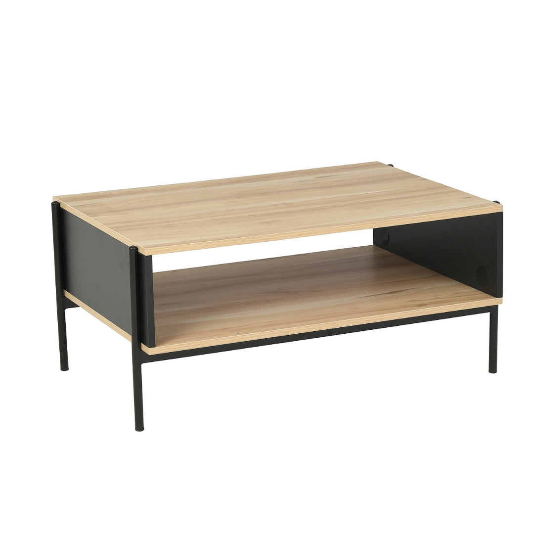 Coffee table KARINA A OAK TONE/BLACK MATTE 90X60X41