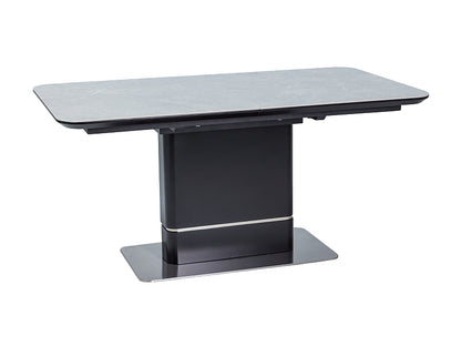 Table PALLAS CERAMIC GRAY MARBLE EFFECT/BLACK MATTE 160(210)x90