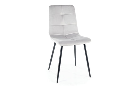 Chair IVO VELVET BLACK FRAME/J. GRAY BLUEWELL 03 