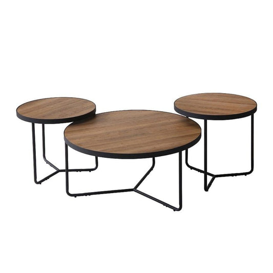 Coffee table DEMETER II WALNUT / BLACK (SET)