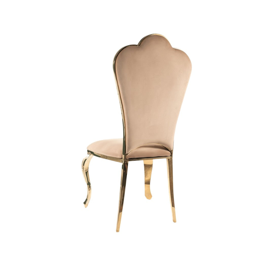 Chair QUEEN VELVET GOLD FRAME/BEIGE BLUEVEL 28