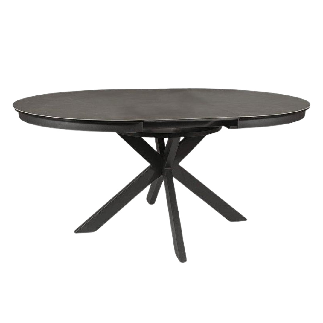 Table PORTO CERAMIC DARK GRAY MARBLE EFFECT/BLACK MATTE 120(160)X120