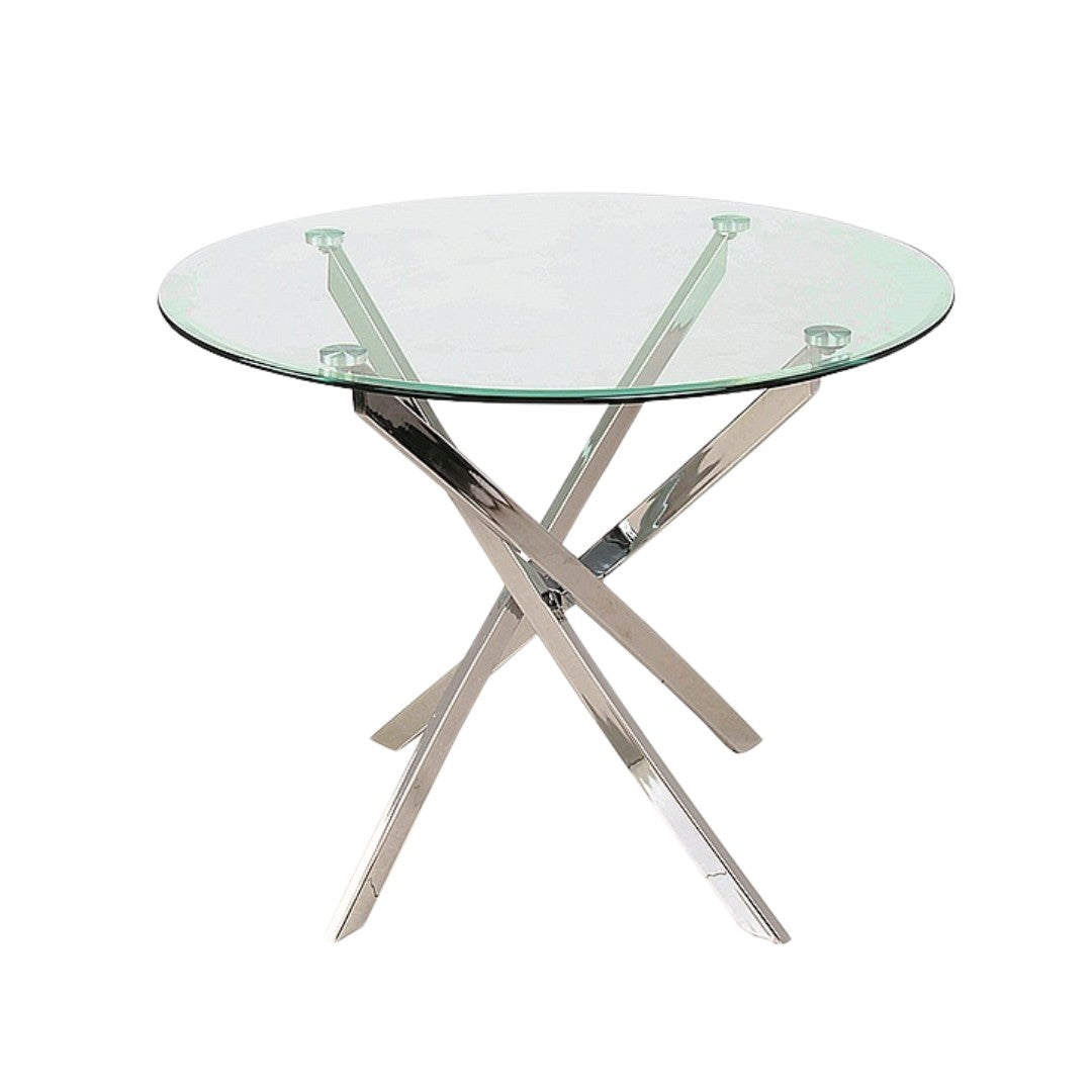 Table AGIS TRANSPARENT TABLE/CHROME FI 90