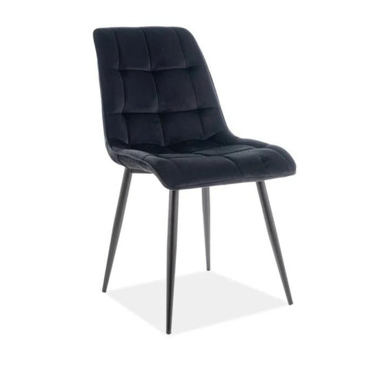 CHAIR MATTE VELVET 99 BLACK FRAME / BLACK