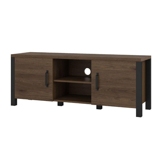 Olin - TV table Small 147cm, Okapi Walnut - Black Matt