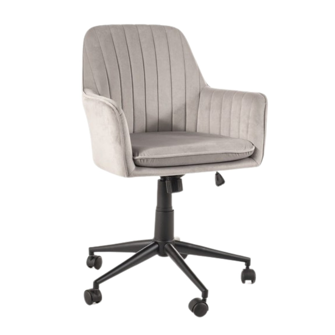 Office Chair Q-886 VELVET LIGHT GRAY BLUVEL 03 