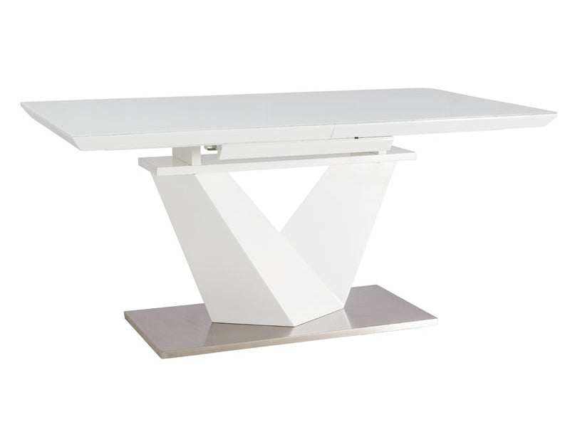 Table ALARAS III WHITE / WHITE LACQUER 160(220)X90