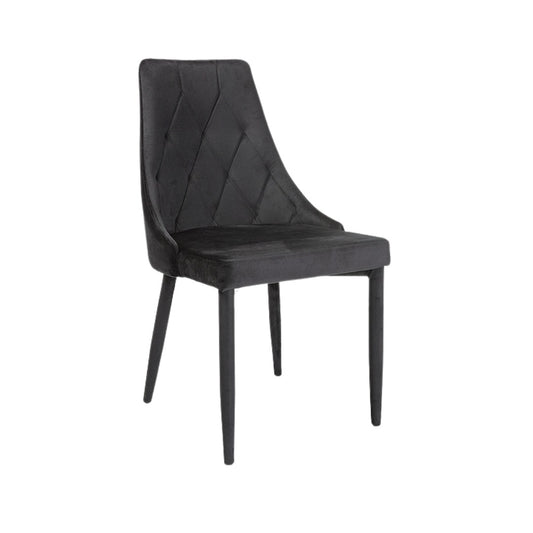 Chair TRIX VELVET BLACK BLUVEL19