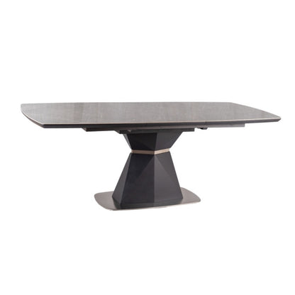 Table CORTEZ CERAMIC GRAY MARBLE EFFECT/ANTHRACITE MATT 160(210)X90