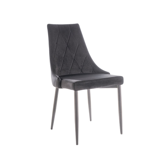 Chair TRIX B VELVET BLACK FRAME/BLACK BLUEVEL19