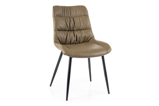 LOU Chair BLACK FRAME/OLIVE LEATHER SYNTHETIC. BUFFALO 10 