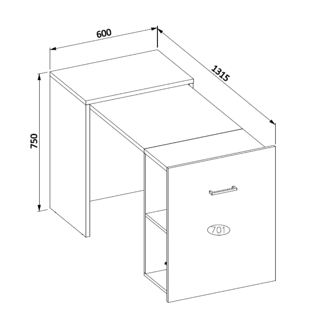 SMART - Desk / Large natural oak 