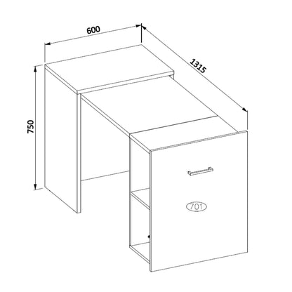 SMART - Desk / Large natural oak 