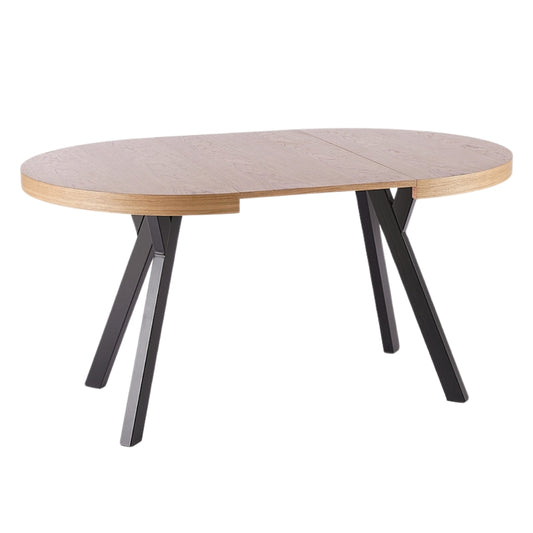 Table DOMINGO NATURAL OAK / BLACK VENEER FI 100 (100-250)