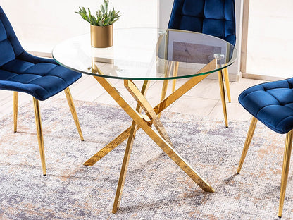 Table AGIS TRANSPARENT/GOLD FI 90